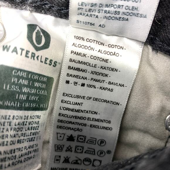 Levis 501 Cut Off Jean Shorts Womens Size 25 Black Wash - Picture 7 of 8